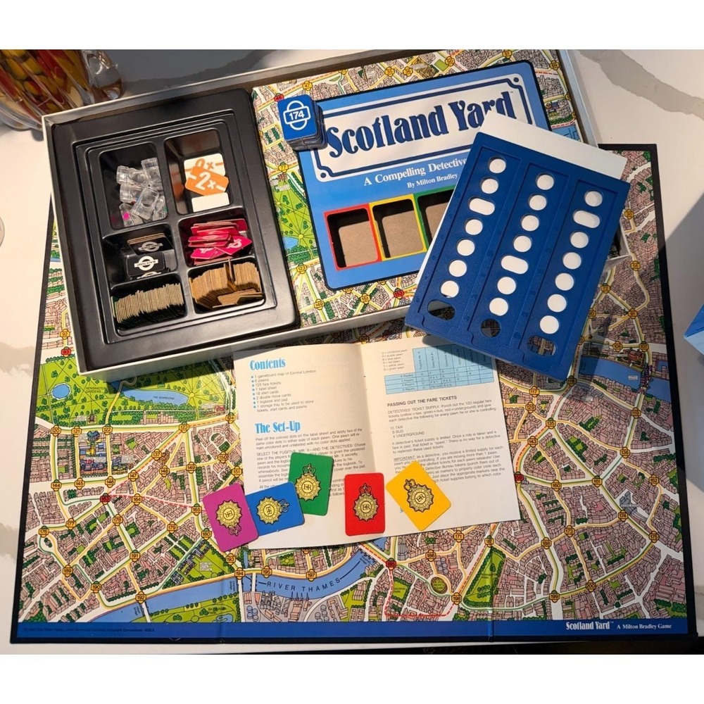 Milton Bradley Scotland Yard Game 1985 Complete Vintage See Video Free Ship